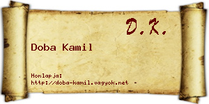 Doba Kamil névjegykártya